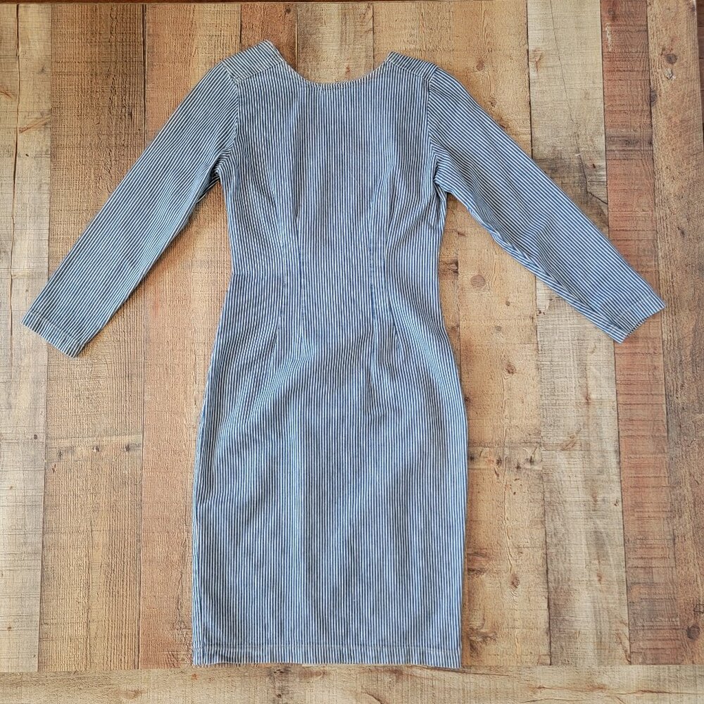 Vintage Hollywood Blvd Denim Stripe Dress